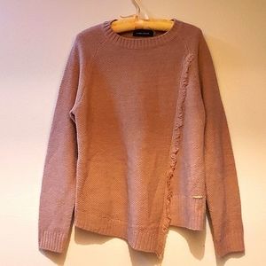 Tan Ivanka Trump Asymmetrical Sweater - Size Medium